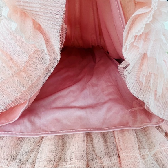Anthropologie NWT Eva Franco Victoire Tiered Tulle Mini Dress Pink Party Sz 8 - Picture 11 of 13